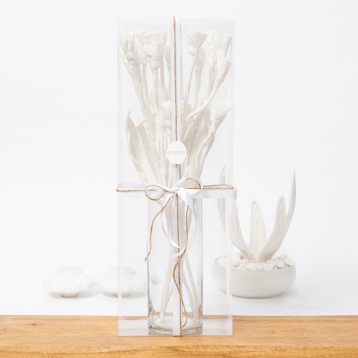 Gift Pack / 5 Bellflower With Clear Vase