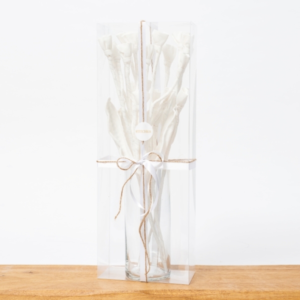 Gift Pack / 5 Bellflower With Clear Vase