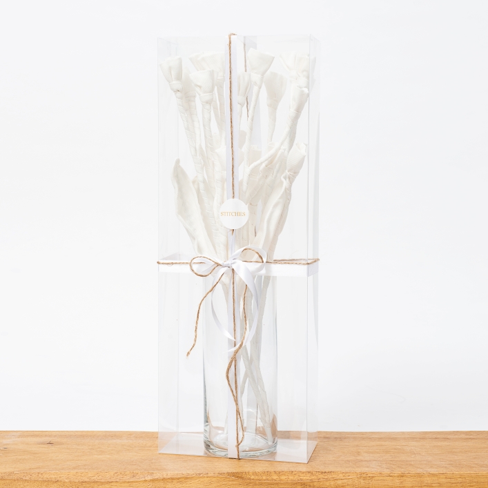 Gift Pack / 5 Bellflower With Clear Vase